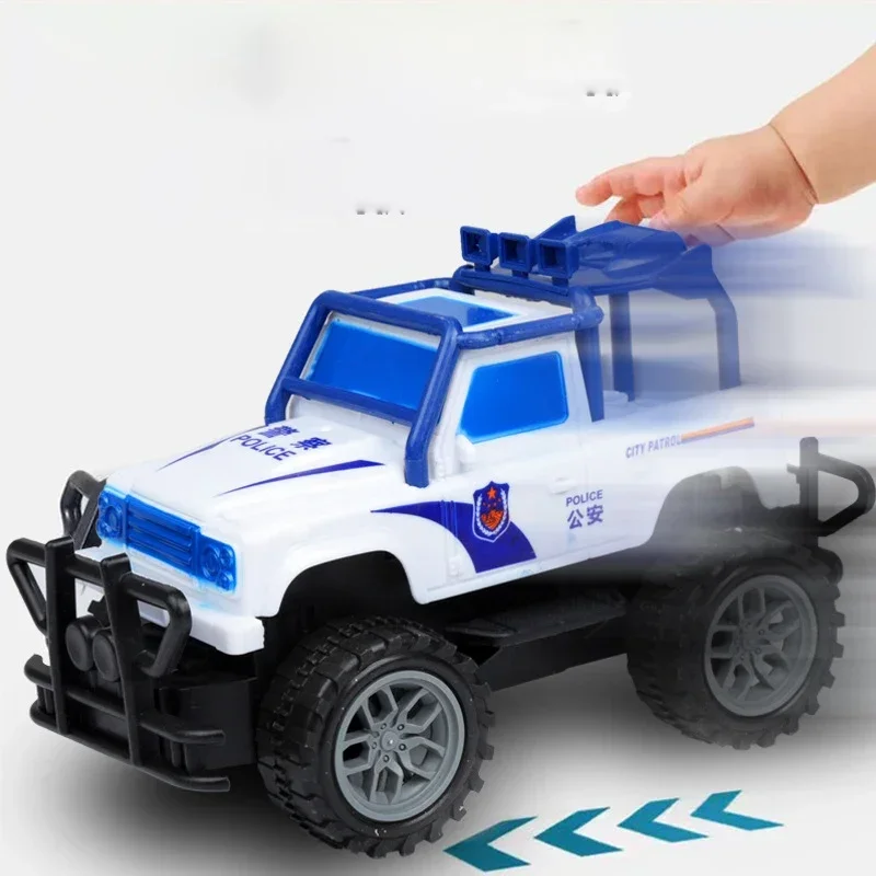 4pcs Off-Road Car Toys Pull Back Toy Vehicles Inertial Stunt Military Missile Engine Excavator Vehicle Children's Toy Car Gift