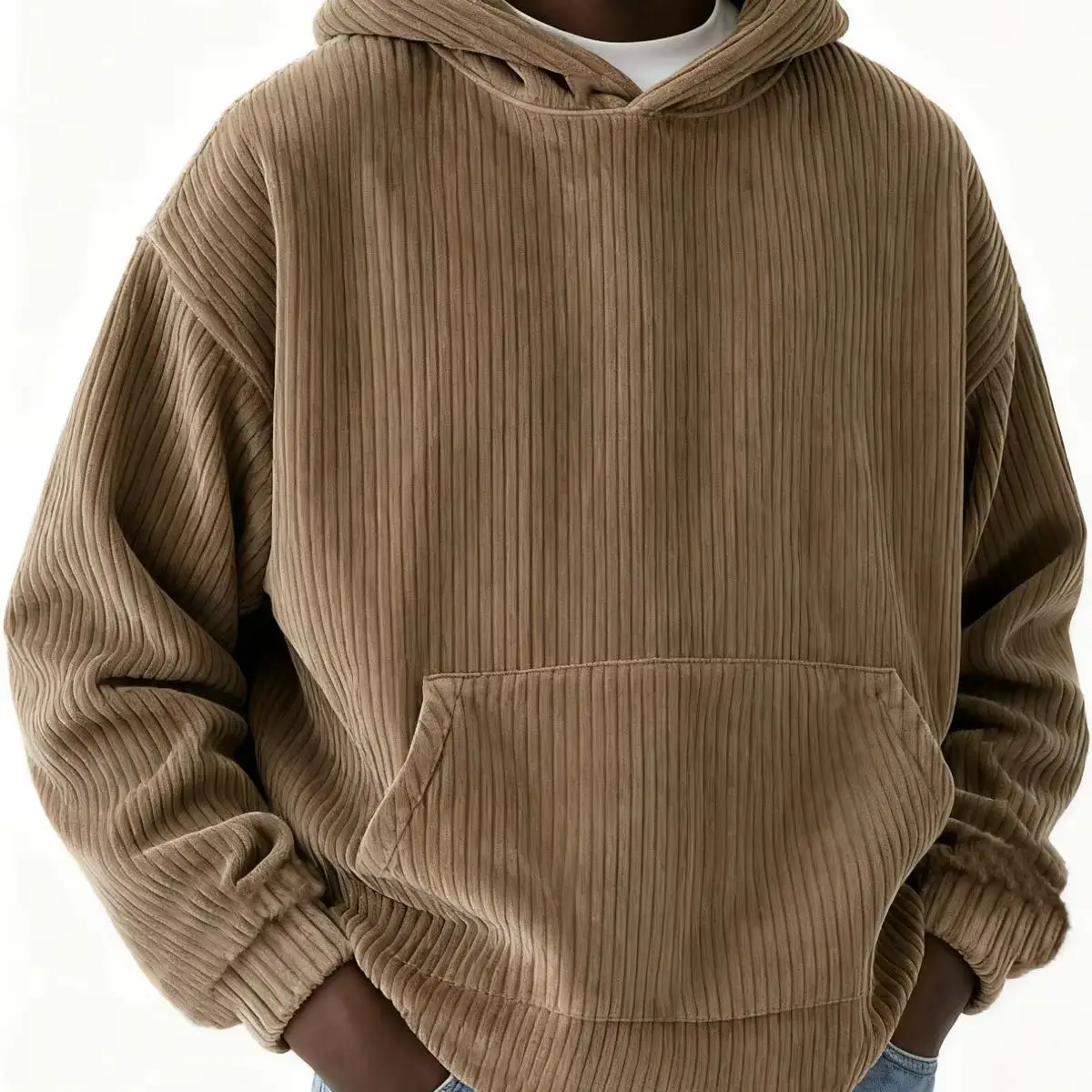 2026 Herren-Hoodie Corduroy Streetwear Y2k Vintage Kleidung Angebote Hohe Qualität Willkommensangebot 90er Jahre Oversize Herren-Kapuzenpullover – Detail 10