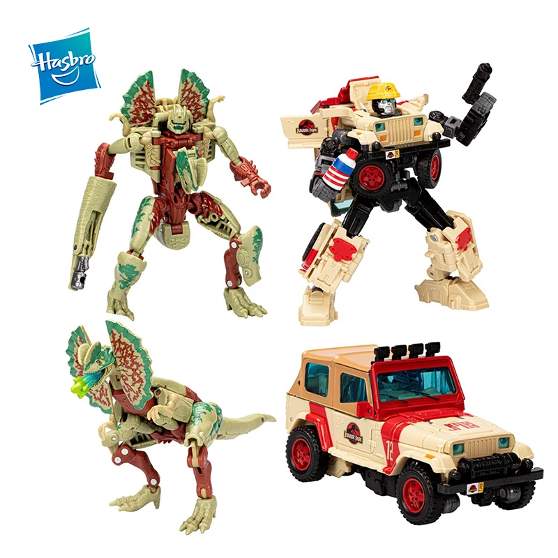 

Hasbro In Stock Original 14cm Action Figure Transformers Jurassic Park Deluxe Dilophosaurus Autobot JP12 Model Toy Gifts