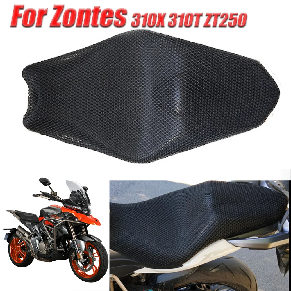 Motorcycle Seat Cushion Cover Breathable Seat Cover Protector Case Pad For Zontes 310X 310T ZT250 X310 Black