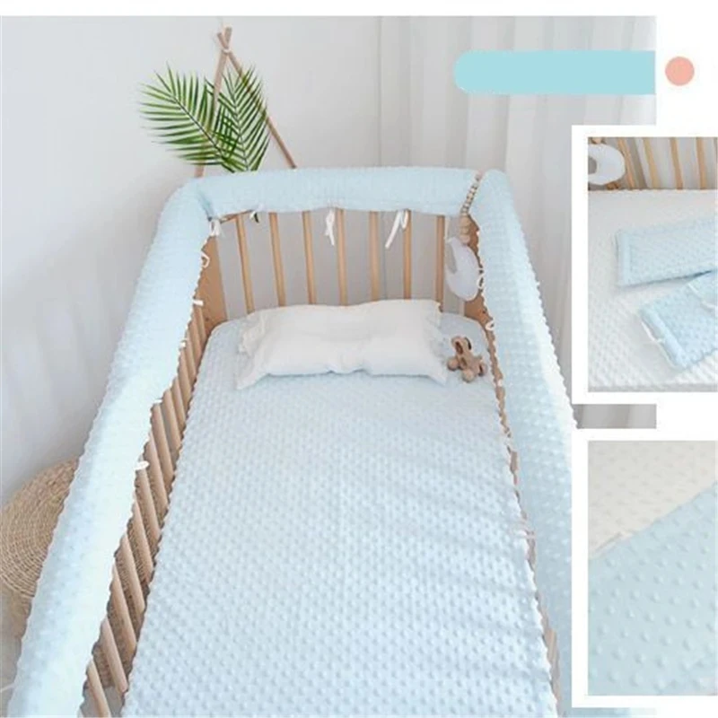 New Crib Anti-collision Protect Strips Baby Anti-biting Bed Bumper Children Thickened Cotton Bed Guardrails Soft Wrapping Edges