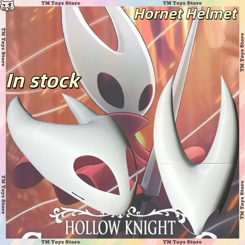 

Hollow Knight Silksong Hornet Cosplay Helmet White Full Face Plastic Mask Anime Figure Decoration Collection Toys Christmas Gift