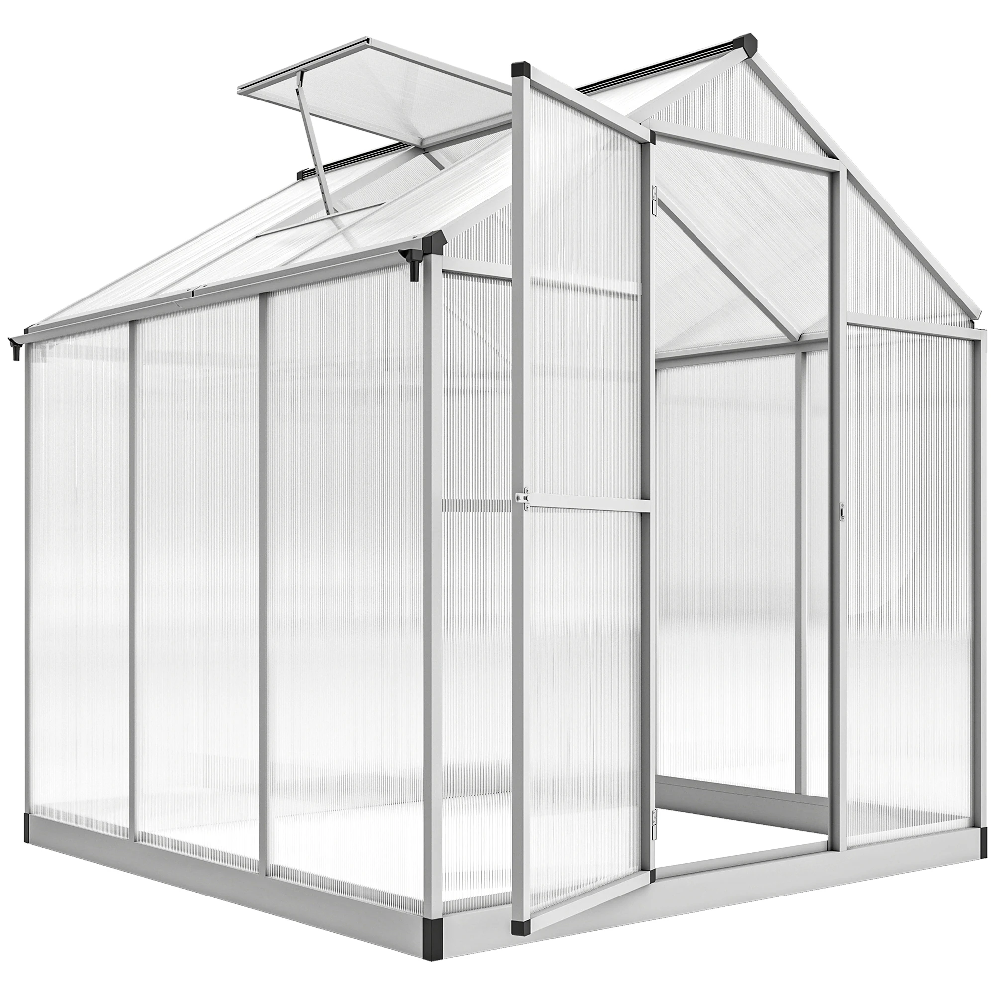 6' L x 6' W Stable Outdoor Walk-In Cold Frame Garden Greenhouse