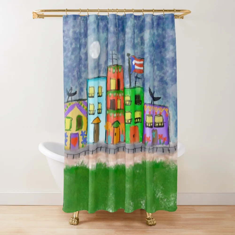

Old San Juan 1 Shower Curtain Cute Shower Bathroom Accessorys Curtain