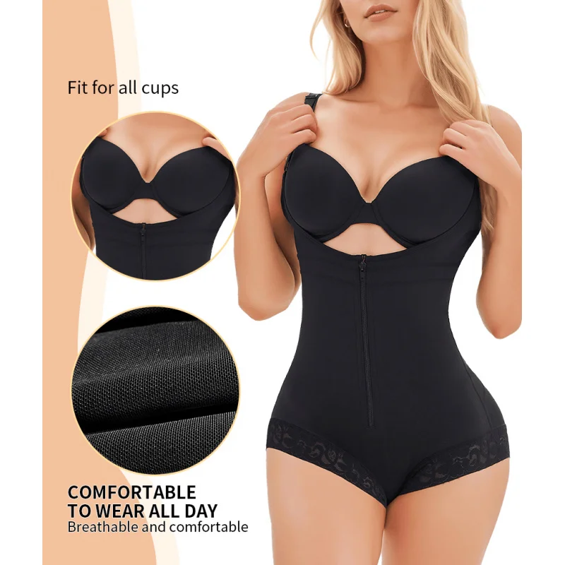 

Женское корректирующее белье для женщин, послеродовое боди с контролем живота, формирователь всего тела для женщин, трусики с подтяжкой ягодиц, ремень на молнии