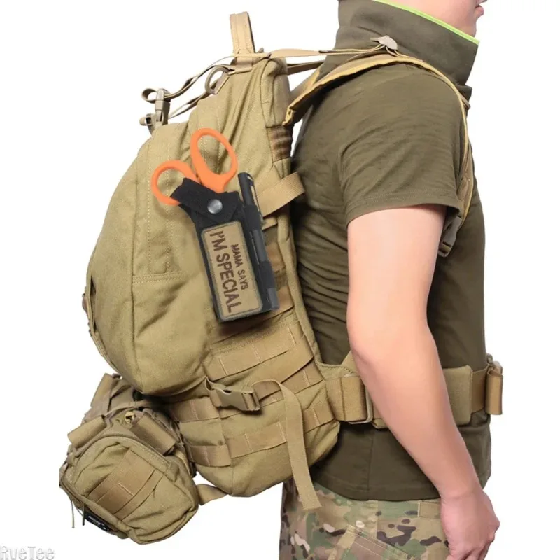 EDC Waterproof Tactical MOLLE Waist Pouch, Multitool Flashlight Scissors Holder, Outdoor Bag for Hiking Hunting