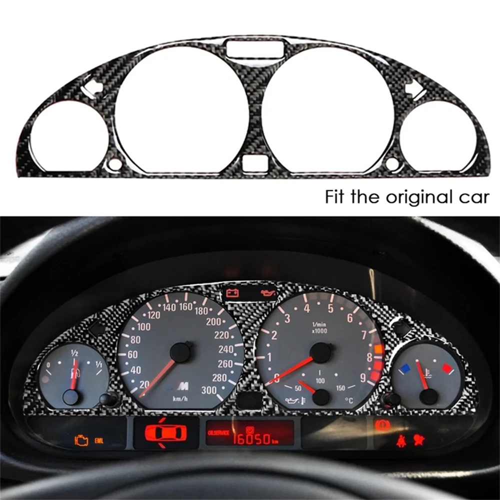 

Car Carbon Fiber Display Panel Decorative Sticker for BMW 3 E46 M3 1998-2005 Internal Instrument Panel Frame Dashboard Stickers