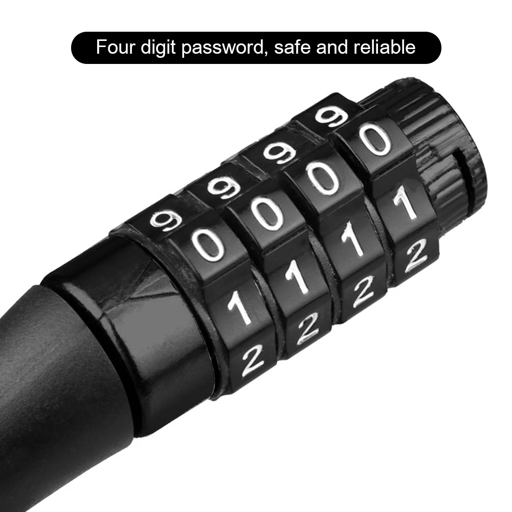 خوذة MTB قفل الدراجة تمتد 4 أرقام كلمة المرور أقفال مضادة للسرقة ملحقات الدراجة #3