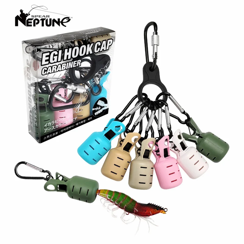 Yeni kalamar Jig yem koruyucu kiti 6 adet ahtapot Egi kanca kapak mürekkepbalığı şemsiye cazibesi kap Egi kılıf aksesuarları karabina ile