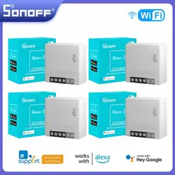 Sonoff MINIR2 Wifi Smart Switch MINI R2 moduli fai da te a 2 vie EWeLink APP interruttore fai da te telecomando Wireless funziona con Alexa Google