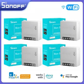 Sonoff MINIR2 Wifi akıllı anahtarı MINI R2 2 yollu DIY modülleri EWeLink APP DIY anahtarı kablosuz uzaktan kumanda Alexa Google ile çalışmak