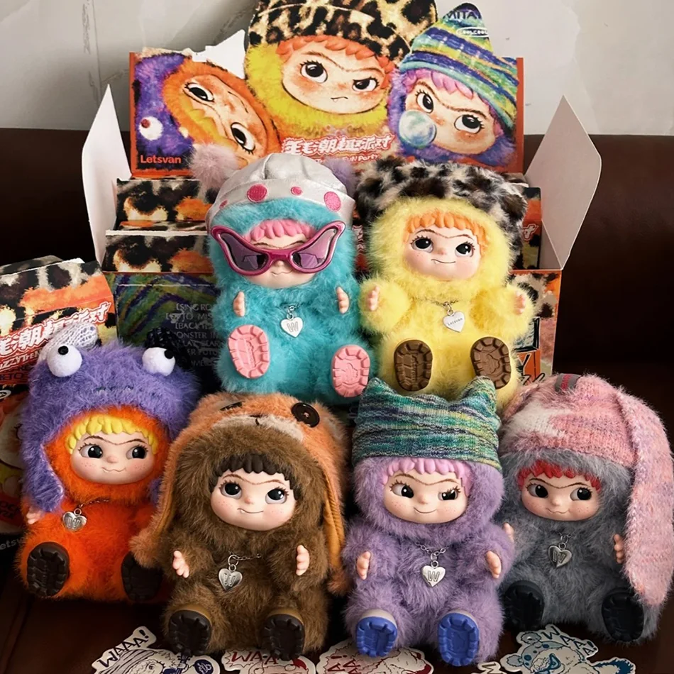Letsvan WAKUKU-caja ciega misteriosa, bolsa peluda, diversión de moda, colección de felpa para fiesta, juguete para niños, figura de muñeca, adorno, regalos de decoración