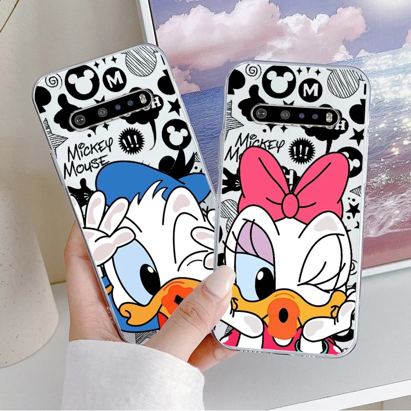 Disney Donald Duck Daisy Phone Case For Google Pixel 7 6 Pro 6A 5A 5 LG K92 K42 K22 K71 K61 K51 K41S G8 Transparent