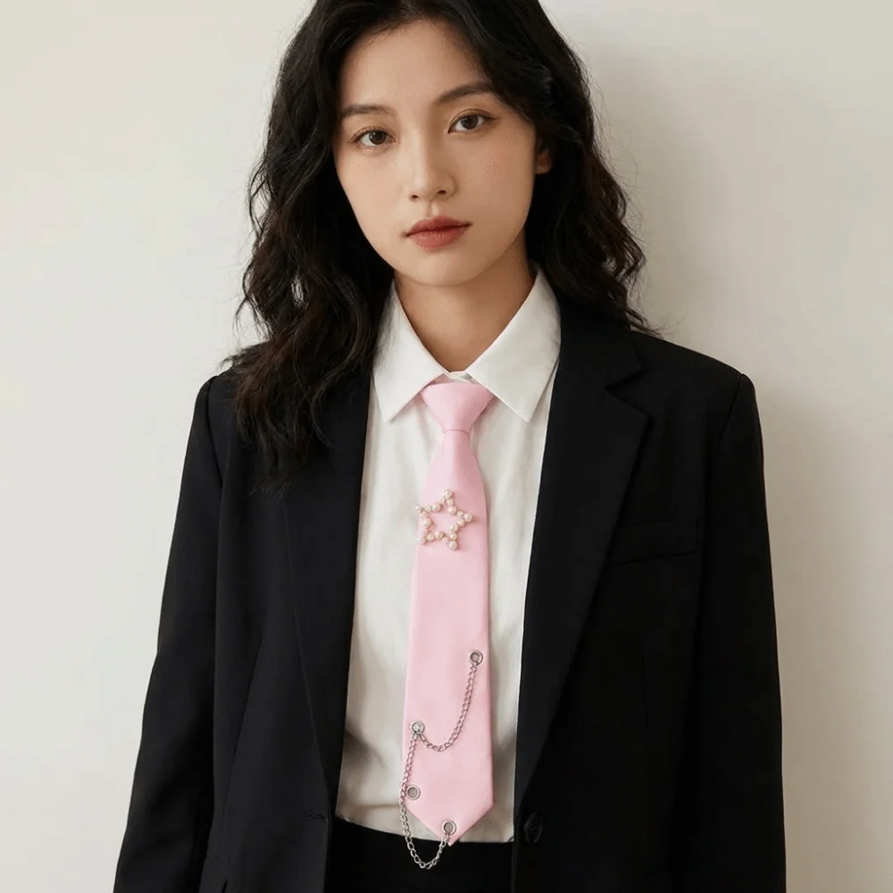 Elegant Korean Style Star Tie Tassels JK Long Necktie Choker Collares Shirt Tie Performance