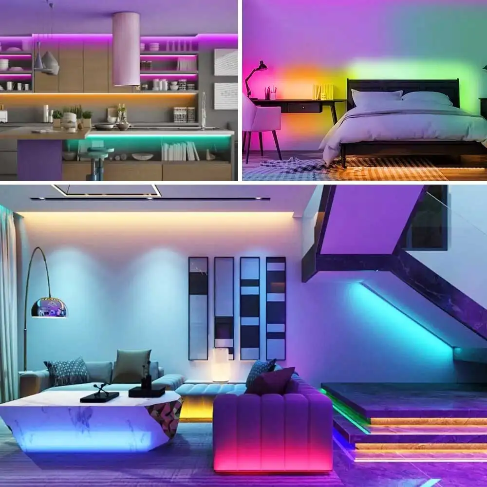 USB 5V Tuya COB LED Strip Light RGBIC WIFI Strip Lights Tape Addressable Flexible Smart APP Control Support Alexa Google Home