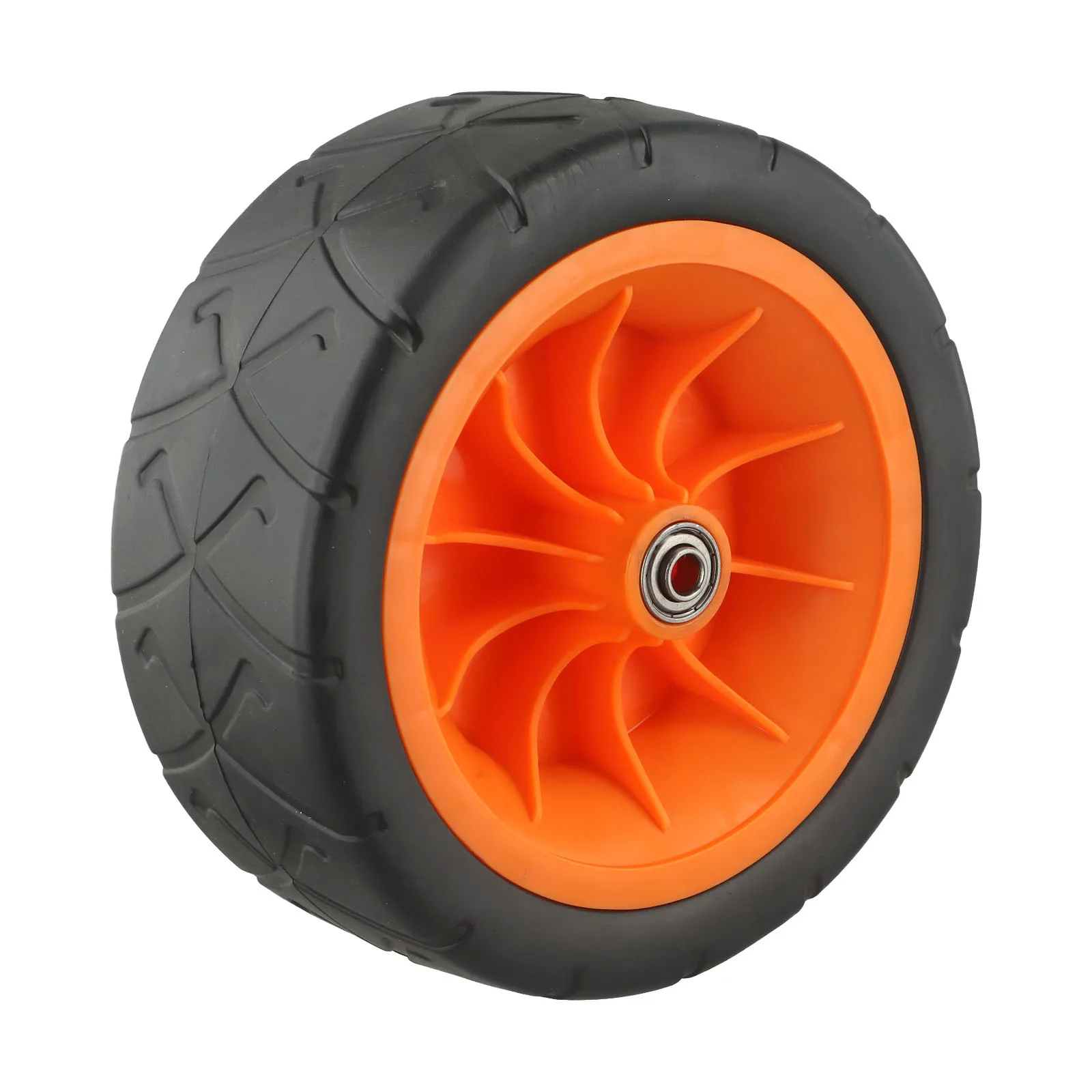 Light Wheel Wheel Orange Outdoor Replacement Wheel PU Wheels 360° Rotatable Easy To Install For All Terrain Wheel