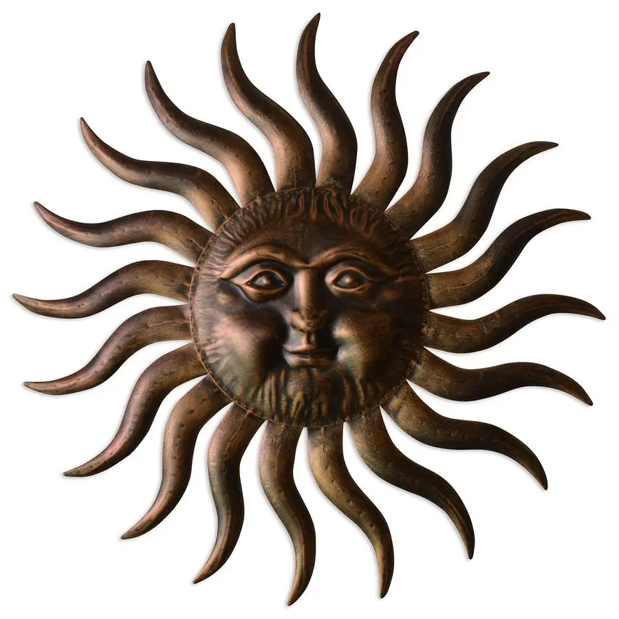 

Настенный декор Hour 31 Sun, большая металлическая настенная скульптура солнца для улицы и дома, 3D декоративная скульптура в виде лица солнца для F