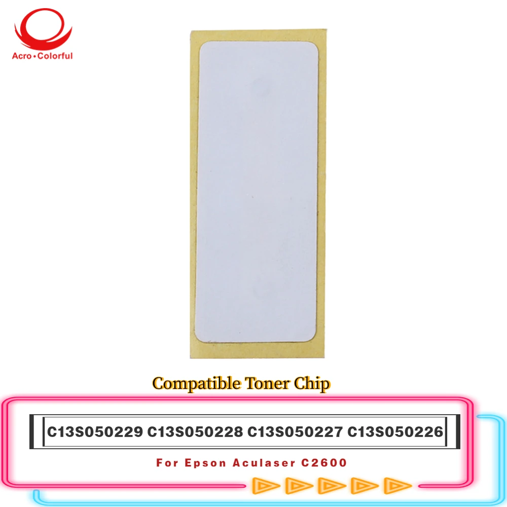 7K Compatible C13S050229 C13S050228 C13S050227 C13S050226 Toner Chip For Epson Aculaser C2600 Printer