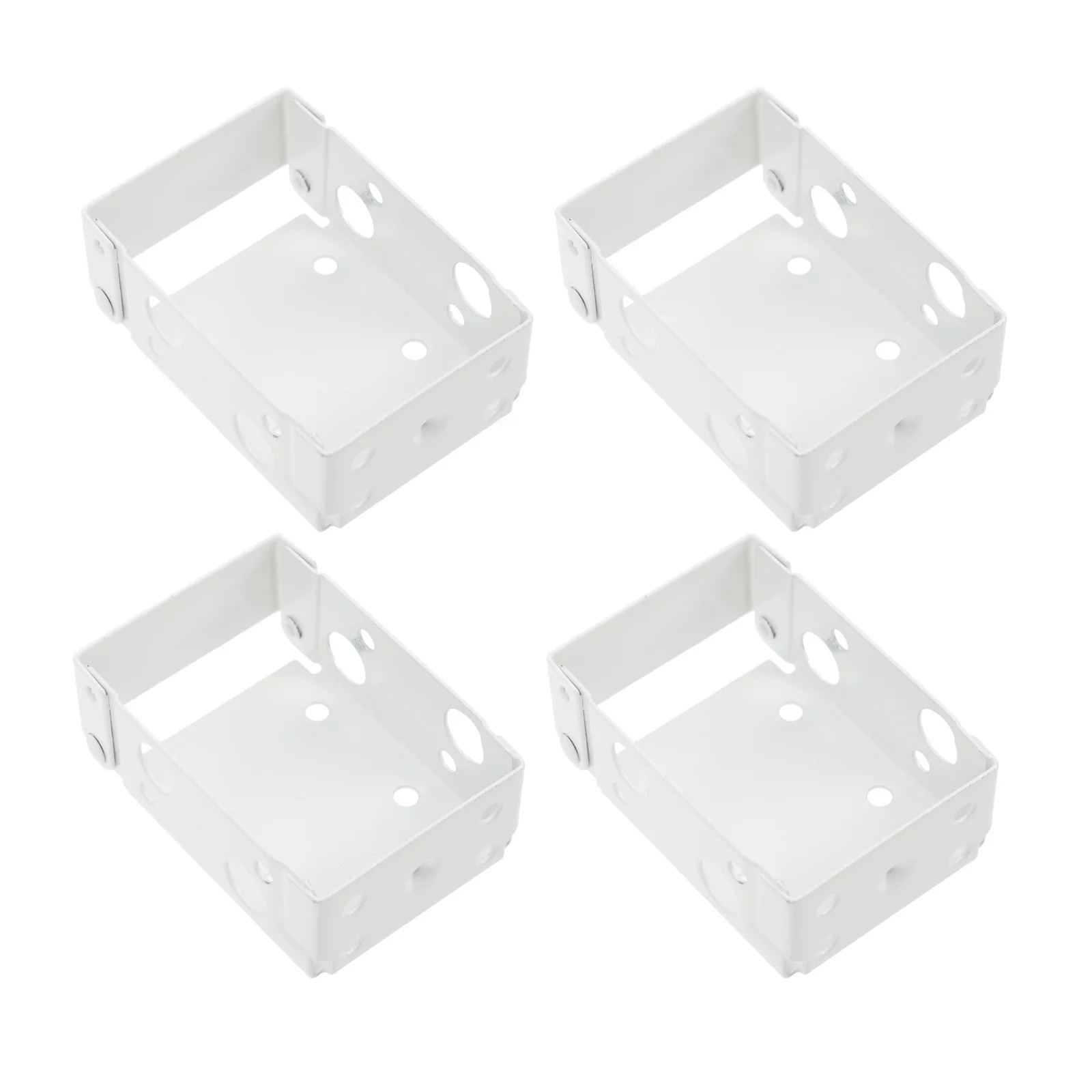 

4Pcs Blinds Mounting Brackets White Metal Roller Curtain Installation Bracket Set Low Profile Blinds Holder Window Blind