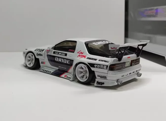 ラジコンカーのrcドリフト,mapzda rx7ボディ,paaステッカー,kyosho