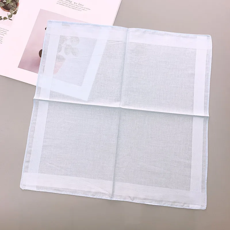 3Pcs 40x40cm Square Solid Color Handkerchiefs Classic Vintage Cotton Towel Wedding Xmas Party Gift