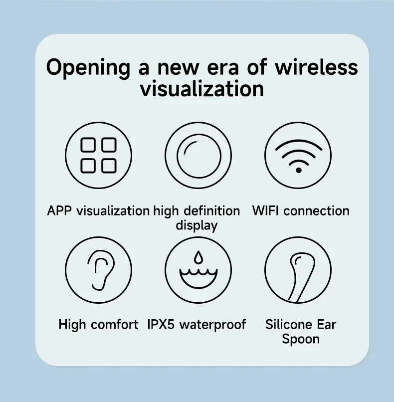 Wireless Smart Visual Ear Cleaner 1080P Ear Stick Otoscope Wax Removal Tool Earpick Camera Endoscope for iOS Android New Cam