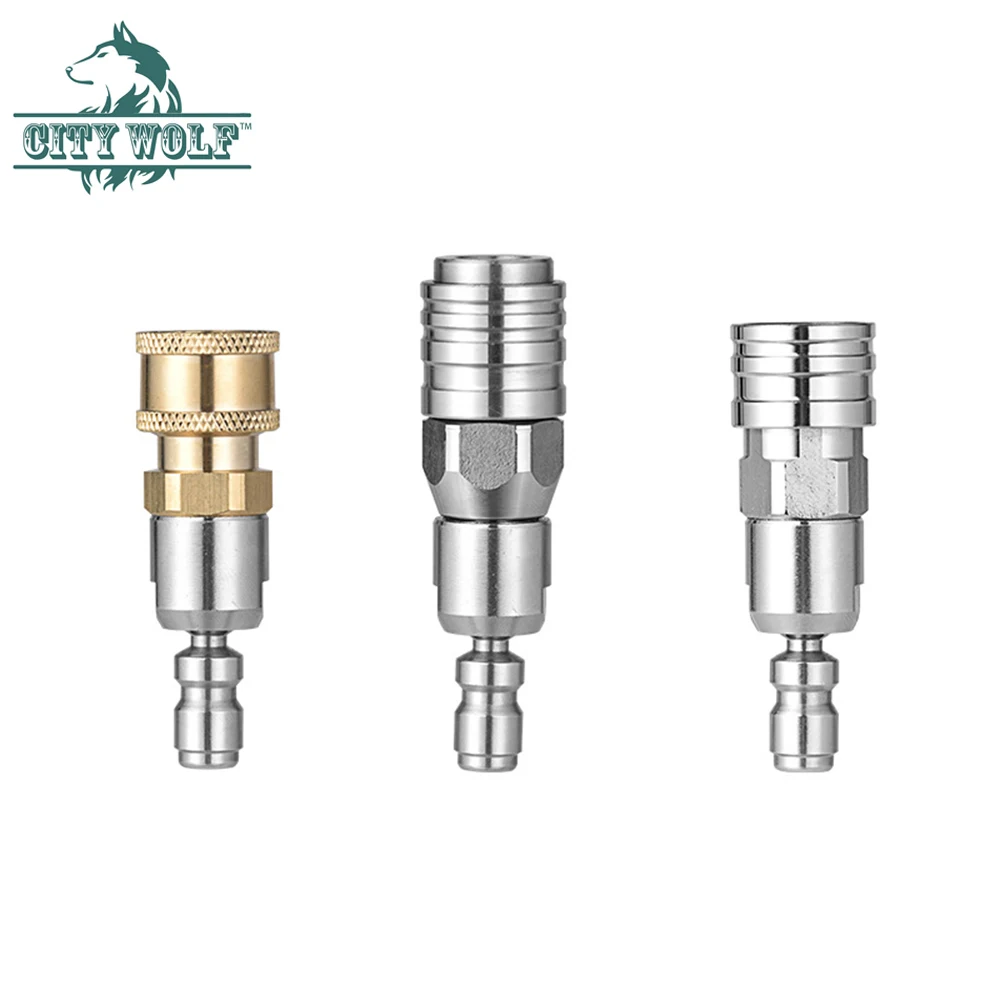 

High Pressure Washer Gun Adaptor Self Lock Joint Stainless Steel Flexiable Adjustable Adaptor Car Washer Accessory