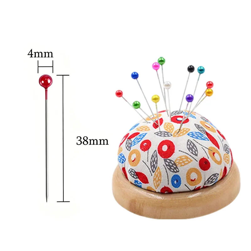 100 Stück 38 mm große farbige Rundkopfnadeln, gerade Nähnadeln, Stecknadeln, geeignet für die Herstellung von Kleidung und DIY-Nähwerkzeuge – Detail 2