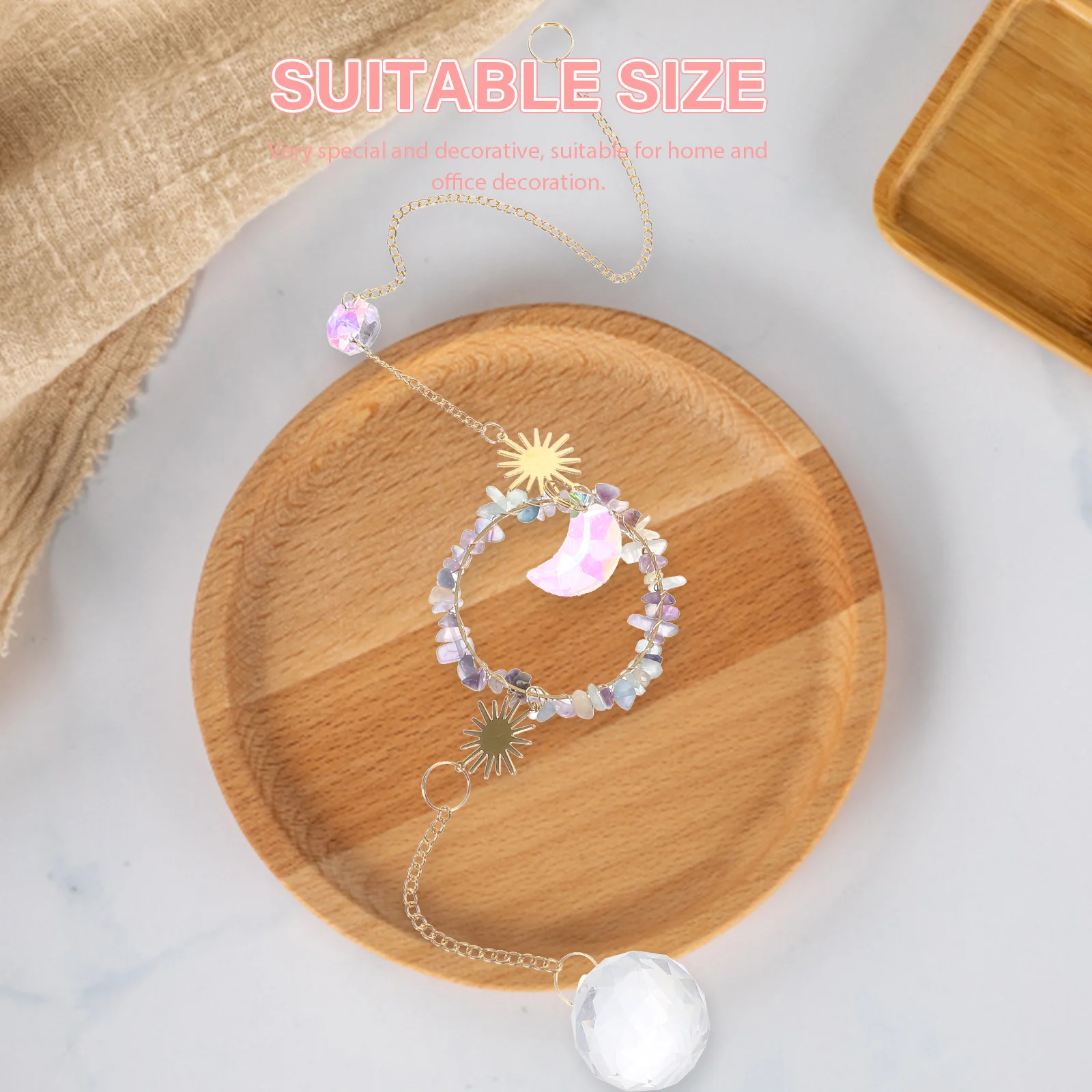 

Hanging Crystal Suncatcher Delicate Prism Pendant for Window Garden Decoration Crystal Sun Catchers Indoor Window