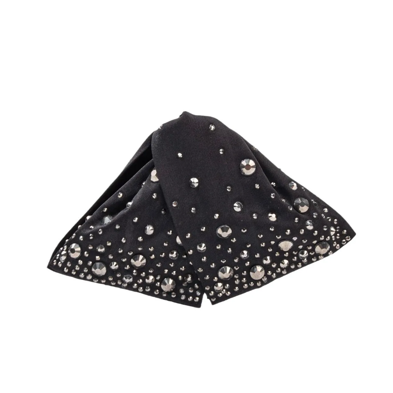 مشبك شعر كوري أنيق على شكل مثلث مرصع بالنجوم للنساء، مشبك ذيل حصان كلاسيكي خلفي من الرأس للنساء #5