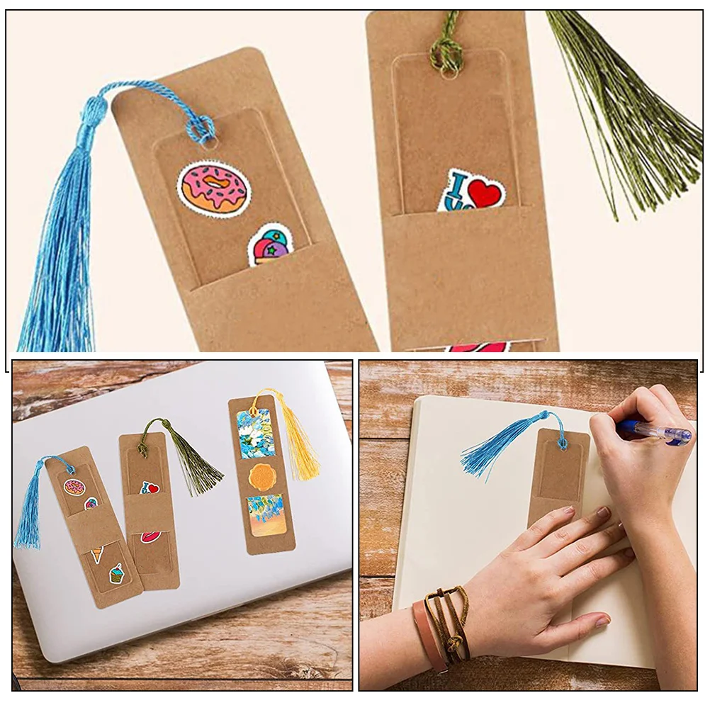 

30Sets Acrylic Bookmarks Tassels Blank Bookmarks DIY Book Marker Student Supply Decorative Page Marker Acrylic Bookmark Blanks