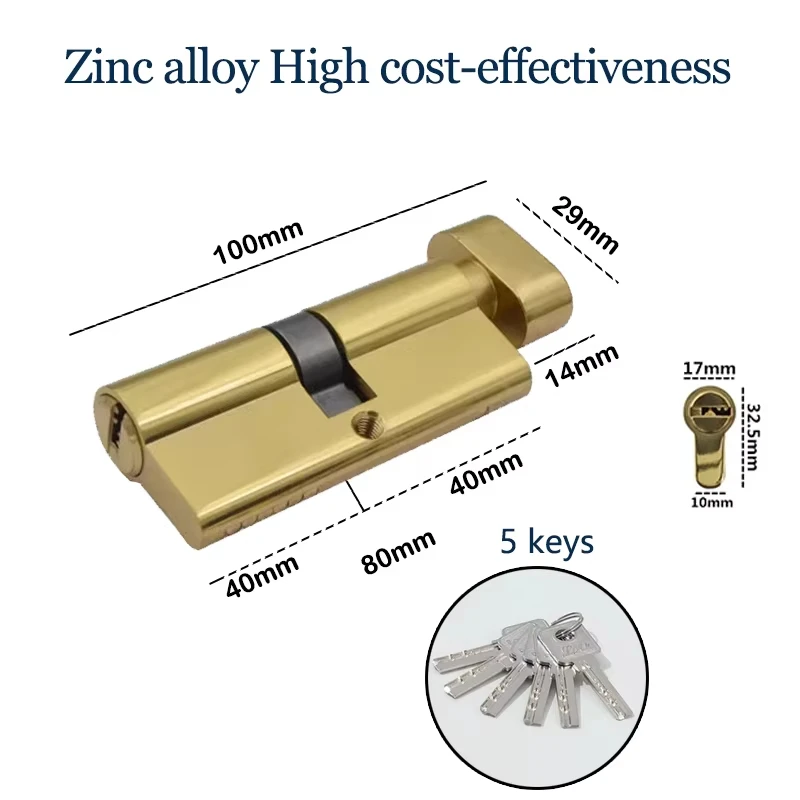 Replacement Of Lock Cylinder For Home Interior Anti-Theft Doors Keyed Door Lock Zinc Alloy Copper Alloy 60mm 70mm 90mm image 5