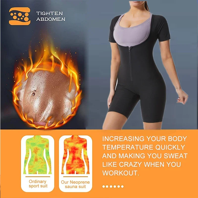 Aiithuug Sauna Sweat Suits Polymer Sweat Suit Waist Trainer Suits Hot Sweating Fat Burn Suit Slimming Corsets Weight Loss Corset