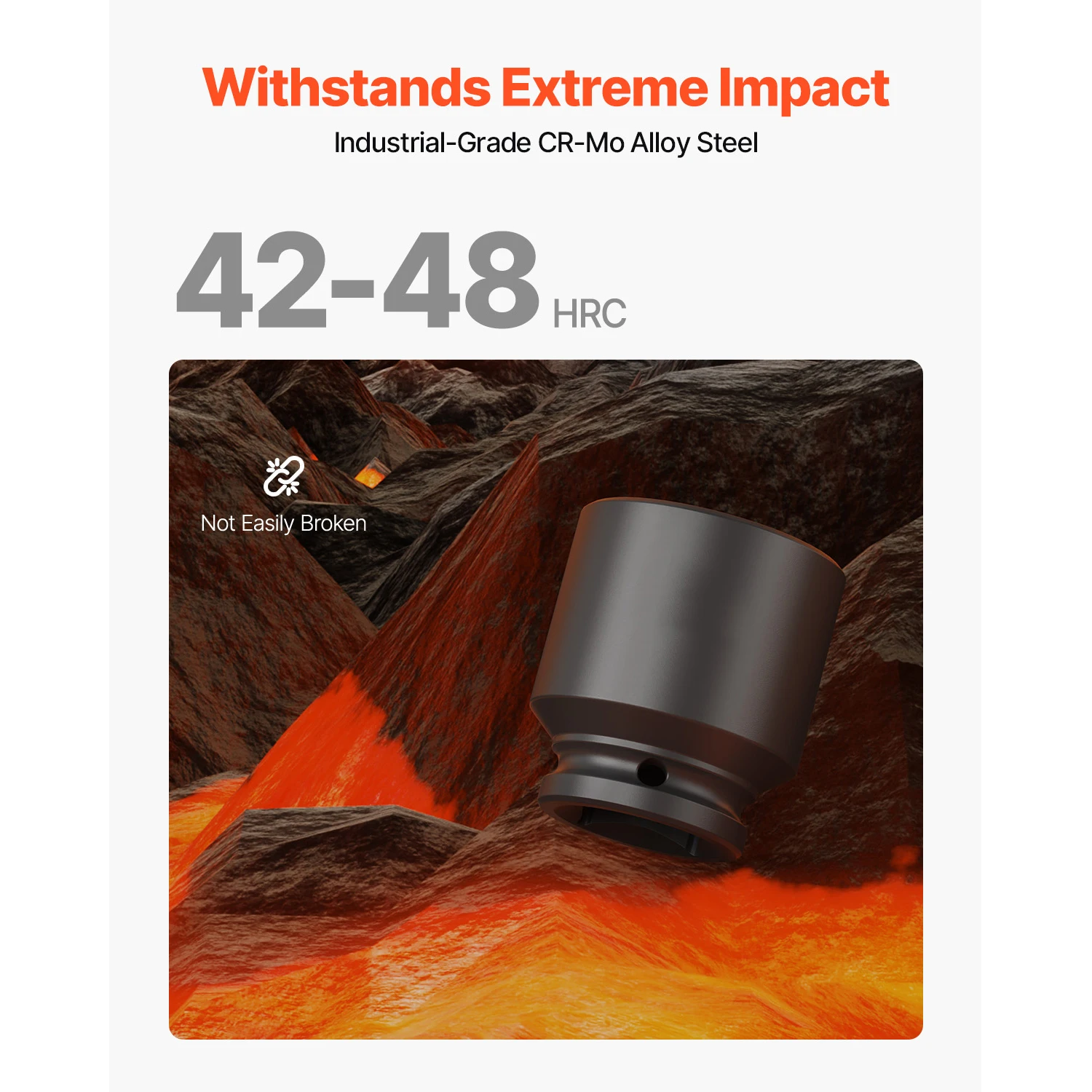 SucceBuy Impact Socket Set 3/4 Inches 29 Piece Impact Sockets 6-Point Sockets Rugged Construction CR-M0 3/4In Drive Socket Set