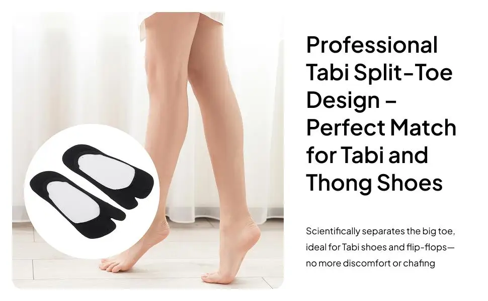 

Женские низкие носки таби, хлопковые невидимые носки-лодочки, нескользящие носки до щиколотки для повседневного использования