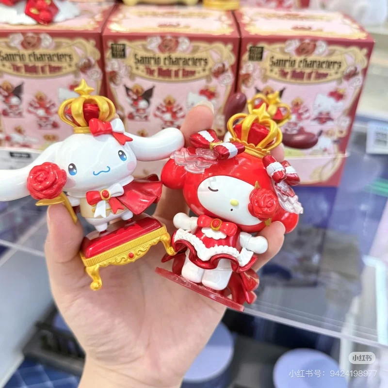 

Genuine Sanrio Characters The Night Of Rose Series Blind Box Kuromi Melodytrendy Cute Handmade Desktop Ornament Collectible Gift