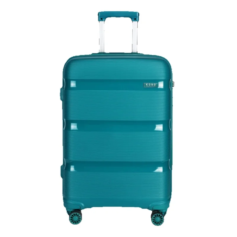 KONO  Handgepäck Trolley Koffer mit TSA Schloss, 4 Zwillingsrollen, Modischer Polypropylen Hartschalenkoffer