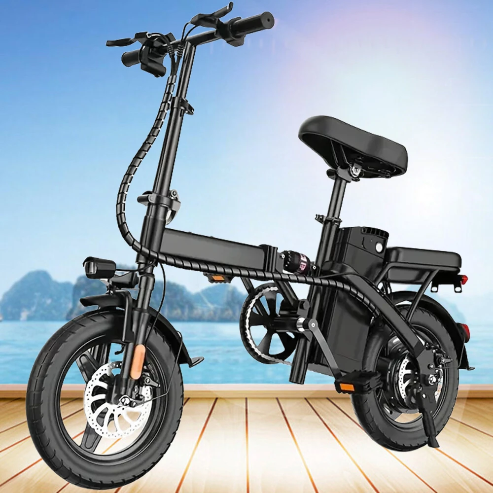 14" Mini faltbares Elektro-Motorräder E-Bike für Erwachsene, 450W Spitzenmotor Ebike 20Mph 19,5 Meilen 10,4AH Elektrofahrrad für Erwachsene