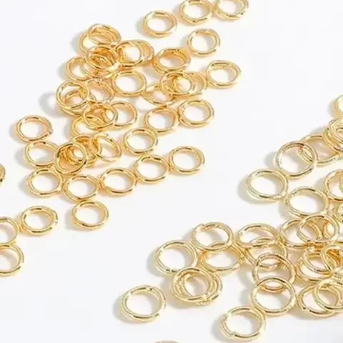 

14K Copper-clad Gold Welded Closed-loop Single-loop Diy Handmade Jewelry Material Bracelet Ending Connection Ring Accessories