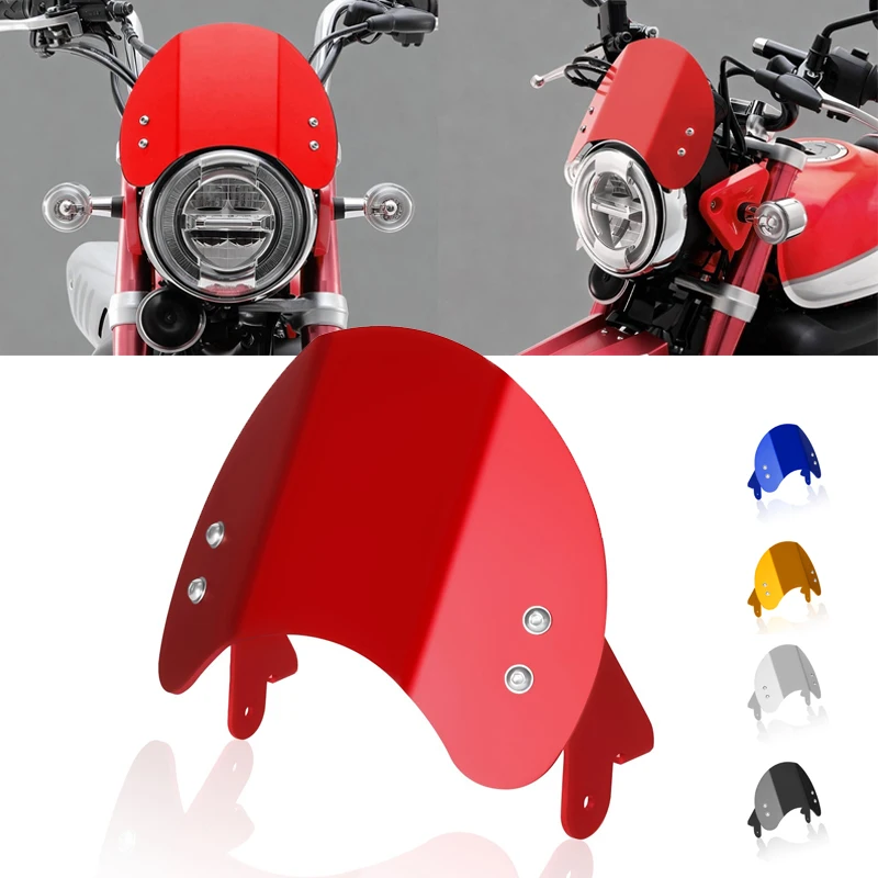 

Лобовое стекло мотоцикла, передний козырек из алюминия для HONDA MONKEY 125 2018 2019 2020 2021 2022 2023 2024 2025