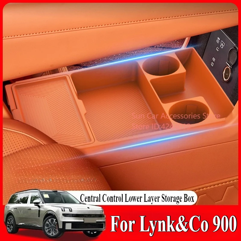 

Для Lynk & Co 900, подлокотник с центральным управлением, нижний слой, силиконовый ящик для хранения, модифицированные аксессуары для салона автомобиля