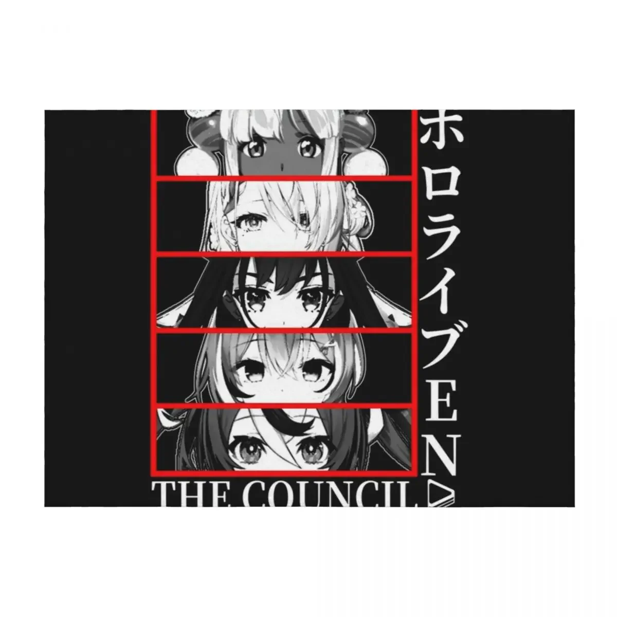 

Hololive EN Council Panel Throw Blanket Blankets For Sofas Picnic Blankets For Bed Cute Blankets