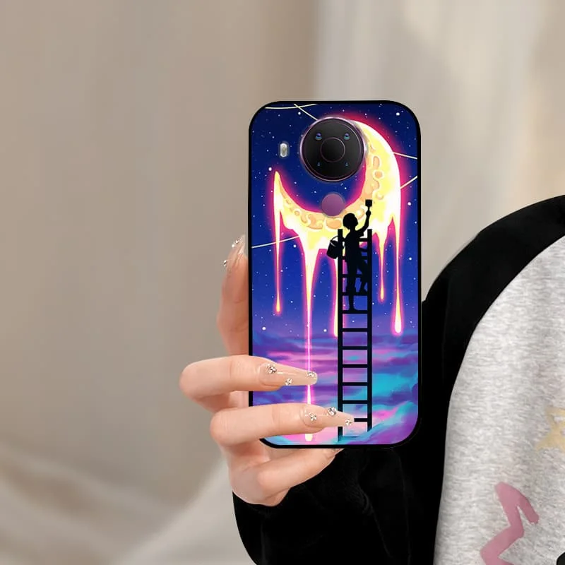 لنوكيا 5.4 حافظة لينة سوداء سيليكون الهاتف الغطاء الخلفي لنوكيا 5.4 حافظة Nokia5.4 TA-1333 TA-1340 TA-1337 TA-1328 TA-1325 Cat
