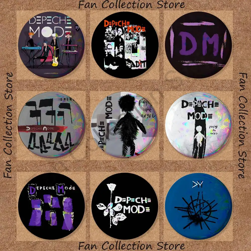 Music D-Depeche Mode Band Brooches for Backpack Accessories 25mm,32mm,48mm,58mm,75mm Round Enamel Pins Cartoon Badge