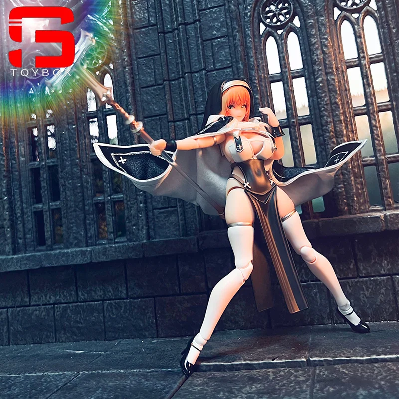 متوفر في المخزون 1/12 مقياس أنثى الجندي الحلزون قذيفة راهبة مطبوعة عباءة المشهد اكسسوارات صالح 6 ''عمل الشكل الجسم الدمى #3