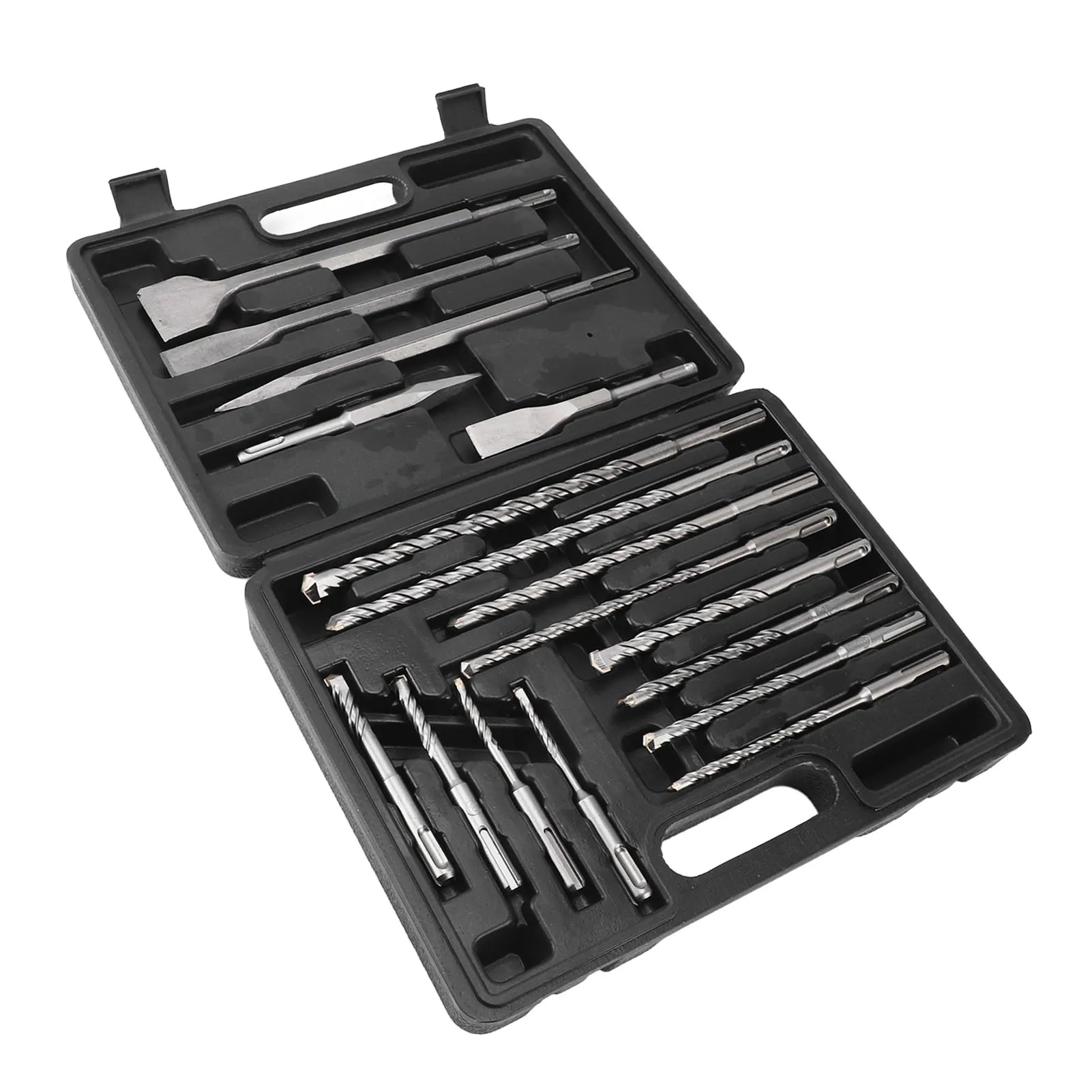 

17Pcs Hammer Drill Chisel Bit Combination Set Electric Rotary Hammer Parts for Concrete Tile with Box