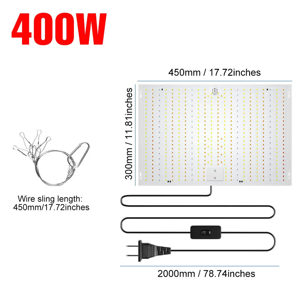 400W LED Quantum Board Licht Groeien Volledige Spectrum Kas Groente Indoor Ingemaakte Bloem Groei Doos Teelt Lamp US/EU Plug