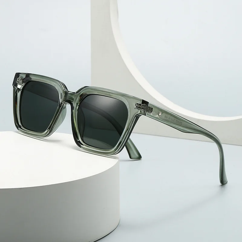 JNPCXI أزياء مربع النظارات الشمسية النساء ظلال UV400 ريترو الشاي الأزرق الرجال تتجه نظارات الشمس