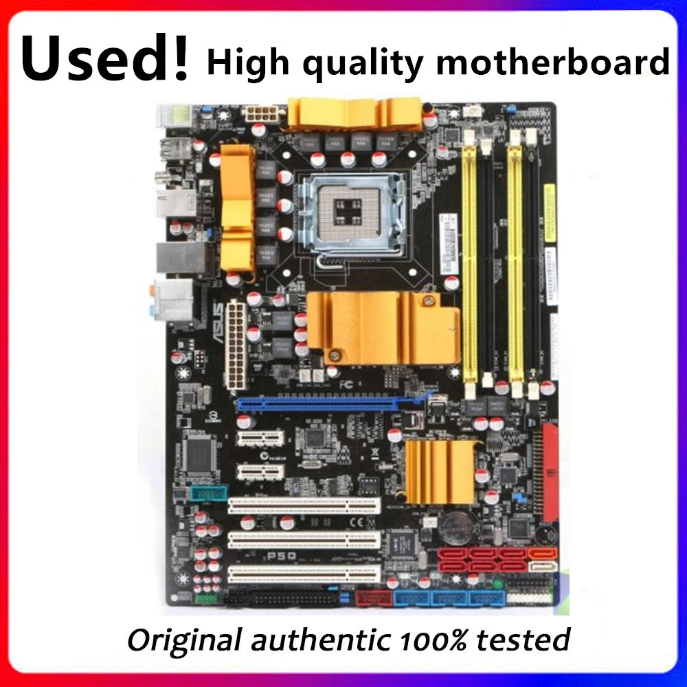 

For Asus P5Q Desktop Motherboard P45 Socket LGA 775 Q8200 Q8300 DDR2 Original Used Mainboard On Sale