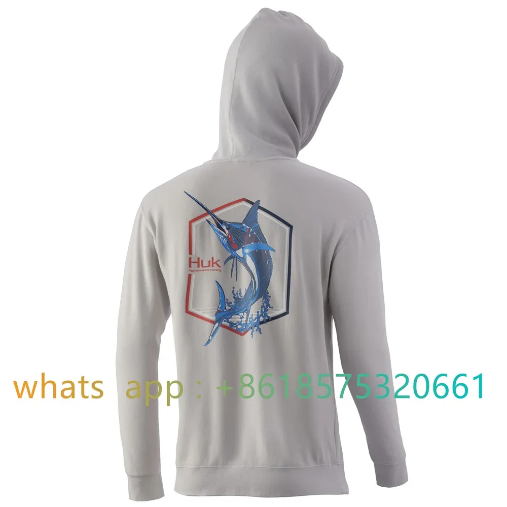 HUK ANGRY MARLIN felpa con cappuccio in cotone una classica felpa con cappuccio pullover felpe con cappuccio ad alte prestazioni allenamento gear palestra/maglione sportivo all'aperto